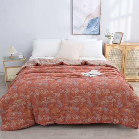 Enchanted City Antibacterial Winter Quilt in Rustic Brown