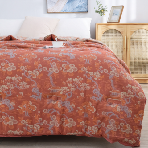 Enchanted City Antibacterial Winter Quilt in Rustic Brown