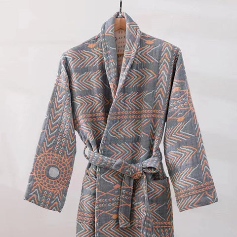 Cotton Bathrobe -Classic Bohemian Style Arrowhead Range