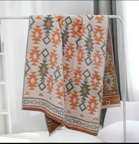 Japanese Style In Fish Patterns Bath Towel