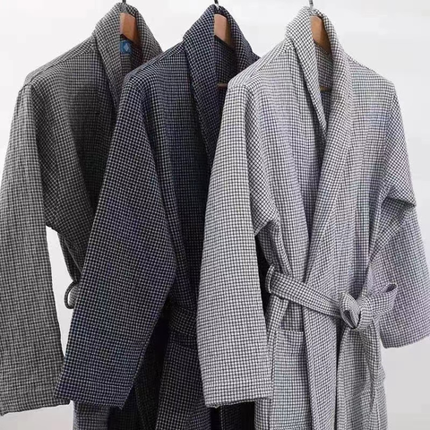 Luxury Bathrobe - Elegant Classic style Checks Range