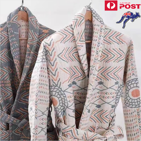 Cotton Bathrobe -Classic Bohemian Style Arrowhead Range