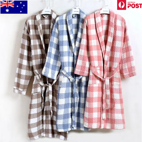 Luxury Bathrobe - Elegant Classic style Middle Checks Range