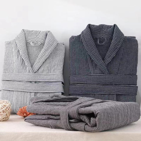 Luxury Bathrobe - Elegant Classic style Checks Range