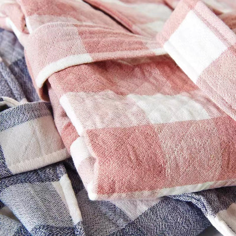 Luxury Bathrobe - Elegant Classic style Middle Checks Range